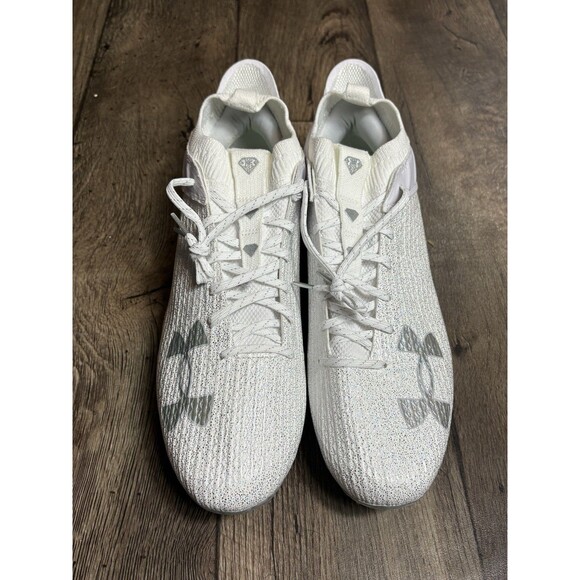 Under Armour Blur Smoke 2 MC VVS Football Cleats White 3027309-100 Men Size 14 - Picture 1 of 7